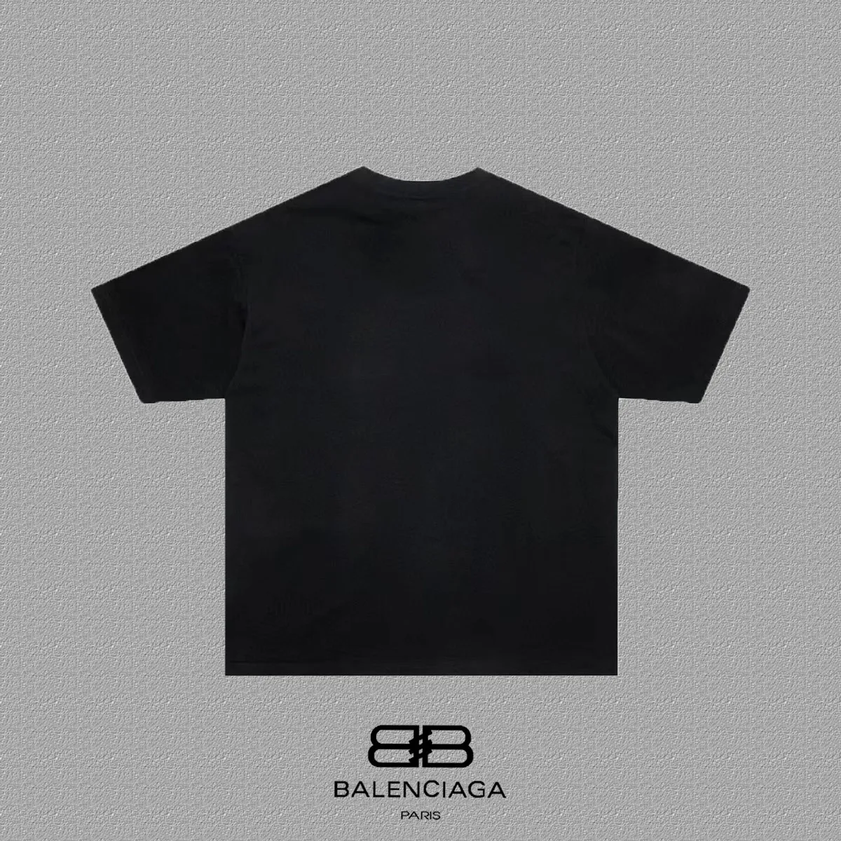 P80✨🔥 BALENCIAGA Paris lettering printed short-sleeved T-shirt, custom-woven and dyed 280g combed cotton heavyweight fabric, zero color difference in thread, perfect details, different from the current version on the market, welcome to compare, Same Style for men and women, must-sell in the picture above Color: White Black Size: 1 2 3 4